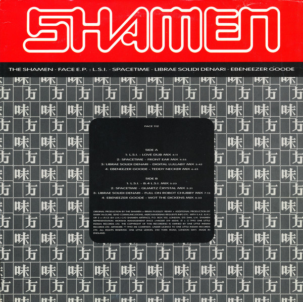The Shamen - The Face E.P. | One Little Indian (FACE 112) - 2