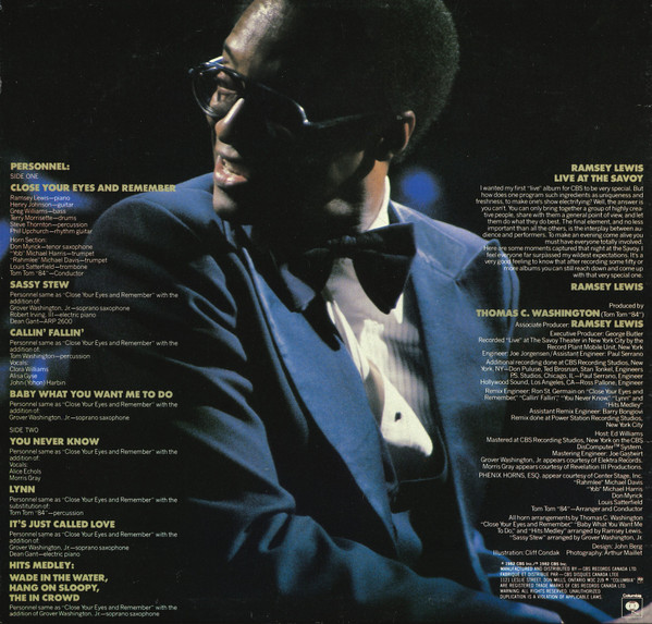 Ramsey Lewis - Live At The Savoy | Columbia (FC 37687) - 2