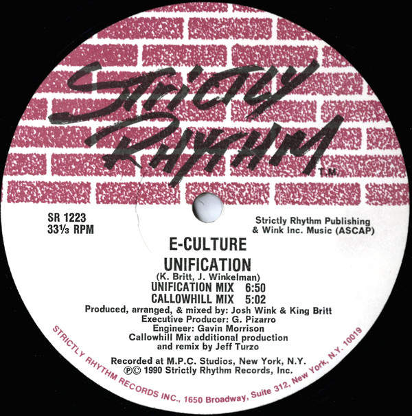 E-Culture - Tribal Confusion / Unification | Strictly Rhythm (SR 1223) - 2