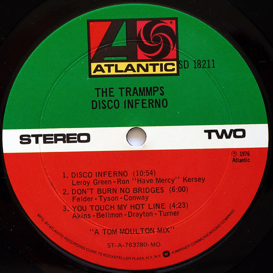 The Trammps - Disco Inferno | Atlantic (SD 18211) - 4
