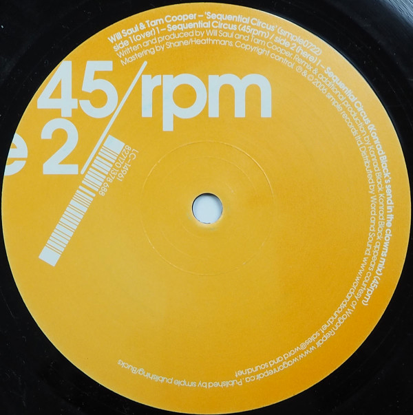 Will Saul & Tam Cooper - Sequential Circus | Simple Records (simple0722) - 2 Will Saul & Tam Cooper - Sequential Circus | Simple Records (simple0722) - 2