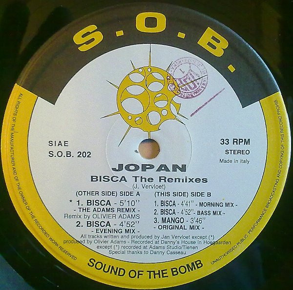 Jopan - Bisca | S.O.B. (Sound Of The Bomb) (SOB 202) - 3 Jopan - Bisca | S.O.B. (Sound Of The Bomb) (SOB 202) - 3
