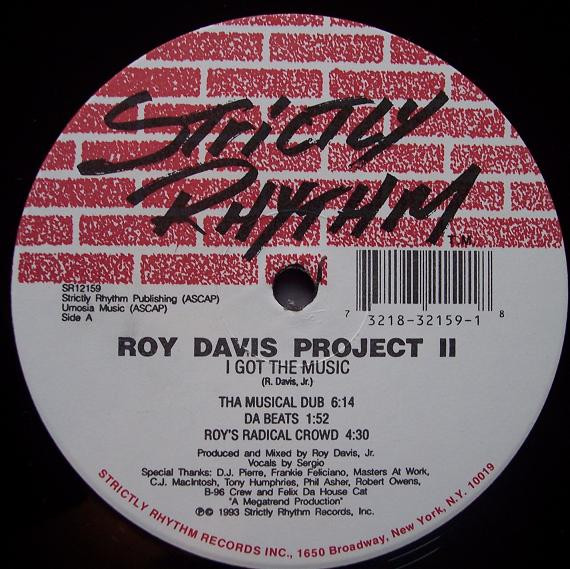 Roy Davis Jr. - I Got The Music | Strictly Rhythm (SR12159)