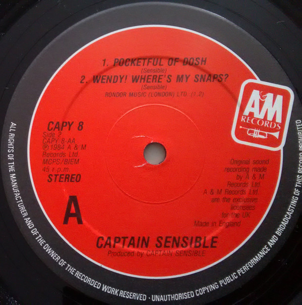 Captain Sensible - One Christmas Catalogue | A&M Records (CAPY 8) - 4 Captain Sensible - One Christmas Catalogue | A&M Records (CAPY 8) - 4