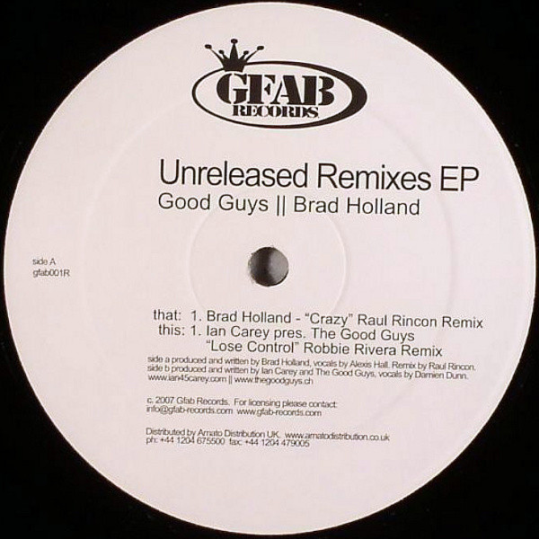 Good Guys || Brad Holland - Unreleased Remixes EP | GFAB Records (gfab001R) - main