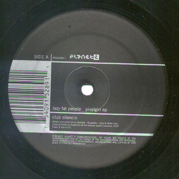 Lazy Fat People - Pixelgirl EP | Planet E (PE65289-1) - main