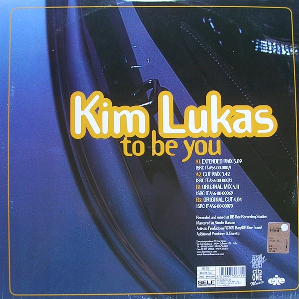 Kim Lukas - To Be You | Exe Records (.EXE 016) - 2 Kim Lukas - To Be You | Exe Records (.EXE 016) - 2