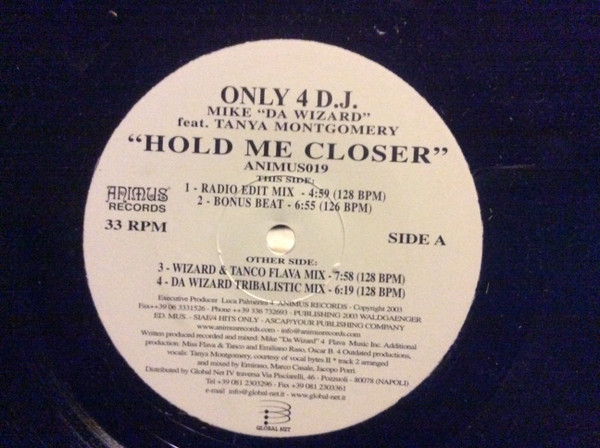Mike "Da Wizard"  &  Tanya Montgomery - Hold Me Closer | Animus Records (ANIMUS019) - main