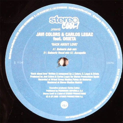 Colors & Legaz Feat. Orieta - Back About Love | Stereo Cool! (SC002) - main