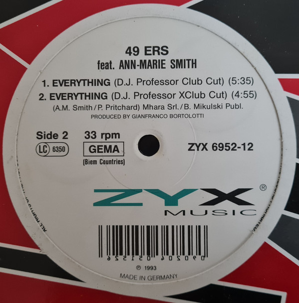 49ers - Everything | ZYX Music (ZYX 6952-12) - 2