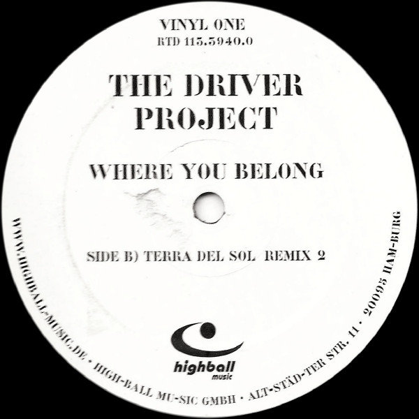 The Driver Project - Where You Belong | Highball Music (RTD 113.3940.0) - 2 The Driver Project - Where You Belong | Highball Music (RTD 113.3940.0) - 2