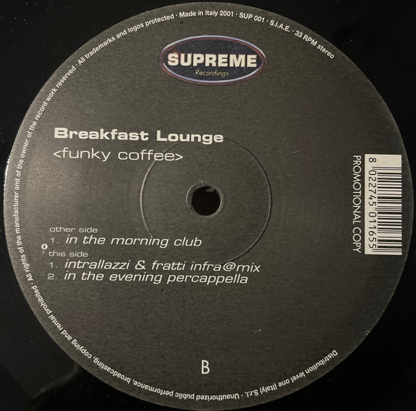 Breakfast Lounge - Funky Coffee | Supreme Recordings (SUP001) - main