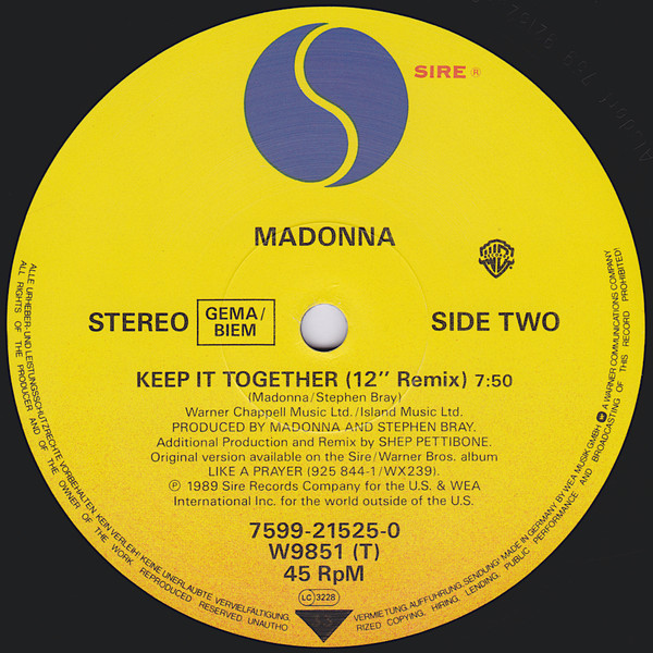 Madonna - Vogue (12" Version) | Sire (7599-21525-0) - 4 Madonna - Vogue (12" Version) | Sire (7599-21525-0) - 4
