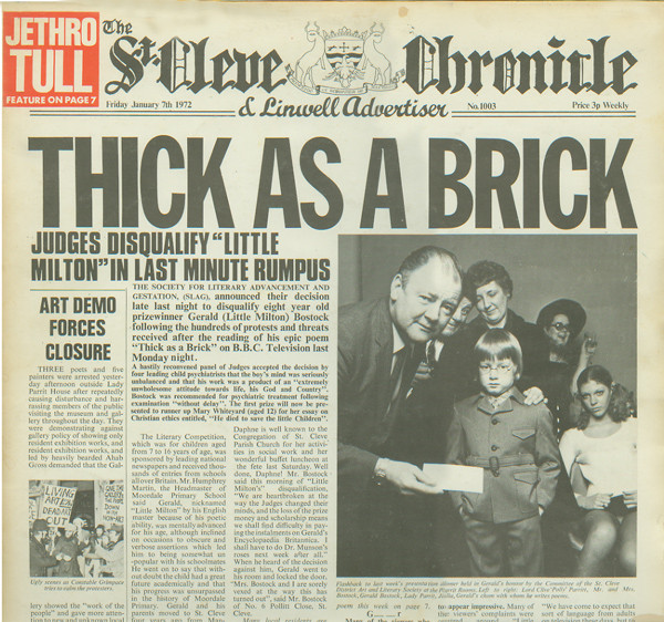 Jethro Tull - Thick As A Brick | Chrysalis (6307 502) - main