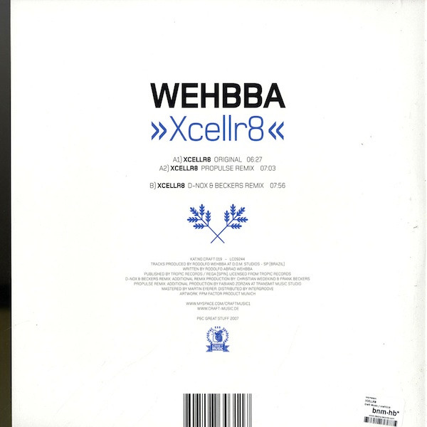 Wehbba - Xcellr8 | Craft Music (CRAFT 019) - 2 Wehbba - Xcellr8 | Craft Music (CRAFT 019) - 2