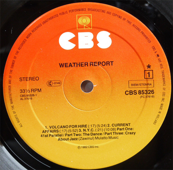 Weather Report - Weather Report | CBS (CBS 85326) - 3