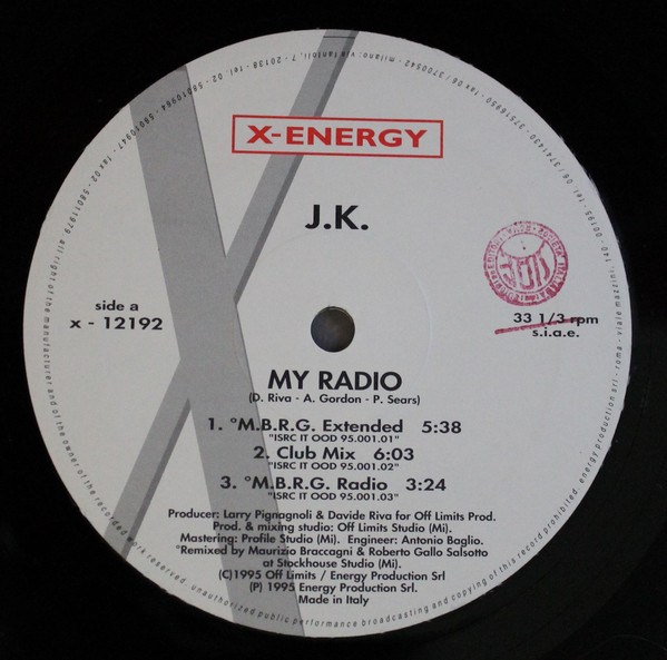 J.K. - My Radio | X-Energy Records (X-12192) - main