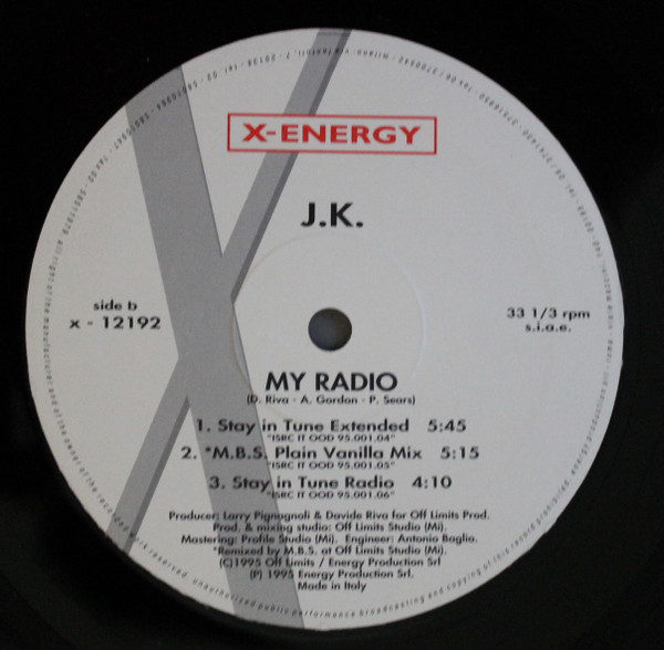 J.K. - My Radio | X-Energy Records (X-12192) - 4