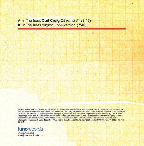 Faze Action - In The Trees (Carl Craig Remix, Original Mix) | Juno Records (JUNO 1) - 2