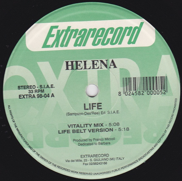 Helena - Life | Extrarecord (EXTRA 98-04)