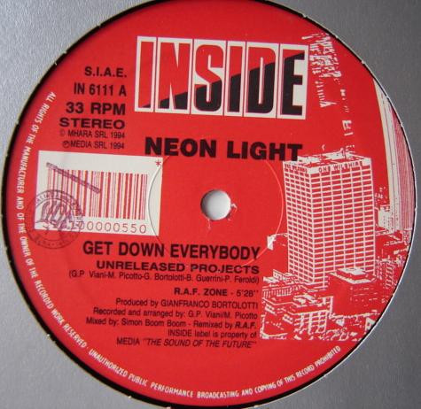 Neon Light - Get Down Everybody (Unreleased Projects) | Inside (IN 6111)