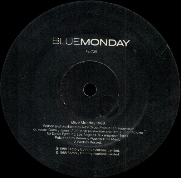 New Order - Blue Monday 1988 | Factory (Fac73R) - 3