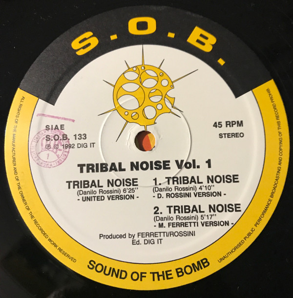 Unknown Artist - Tribal Noise Vol.1 | S.O.B. (Sound Of The Bomb) (S.O.B. 133) - 3