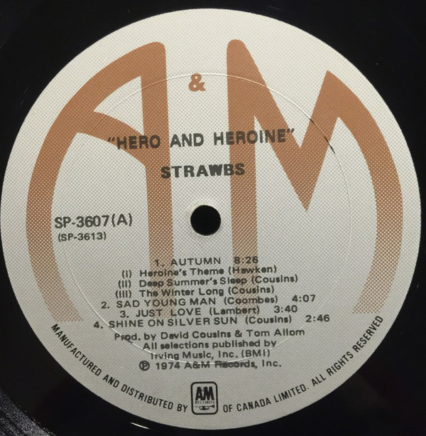 Strawbs - Hero And Heroine | A&M Records (SP-3607) - 3