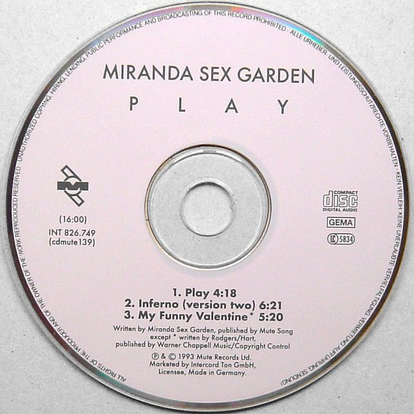 Miranda Sex Garden - Play | Mute (INT 826.749) - 3