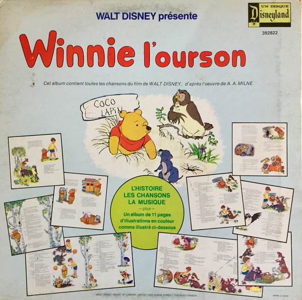Michel Gudin , Roger Carel - Winnie L'ourson Et L'Arbre À Miel [Vinyl] | Disneyland (392822) - 3