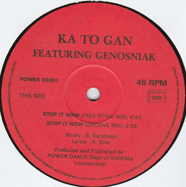 Ka To Gan & Genosniak - Stop It Now | Power Dance (POWER 93001) - main Ka To Gan & Genosniak - Stop It Now | Power Dance (POWER 93001) - main