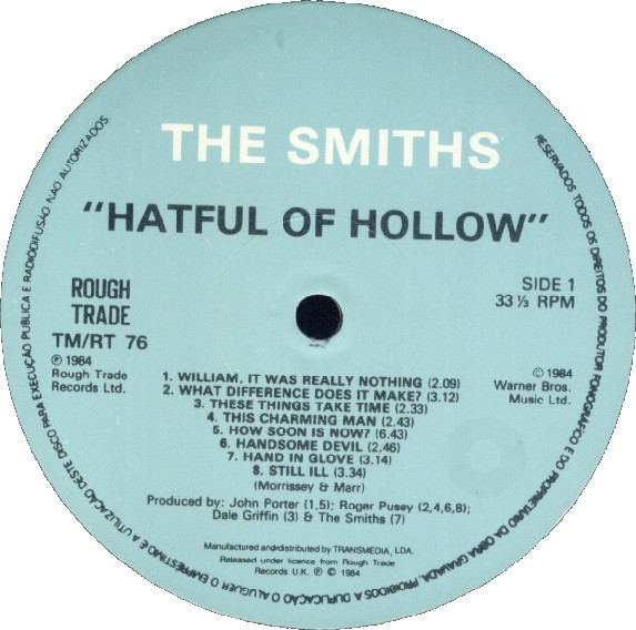 The Smiths - Hatful Of Hollow | Rough Trade (TM/RT 76) - 5