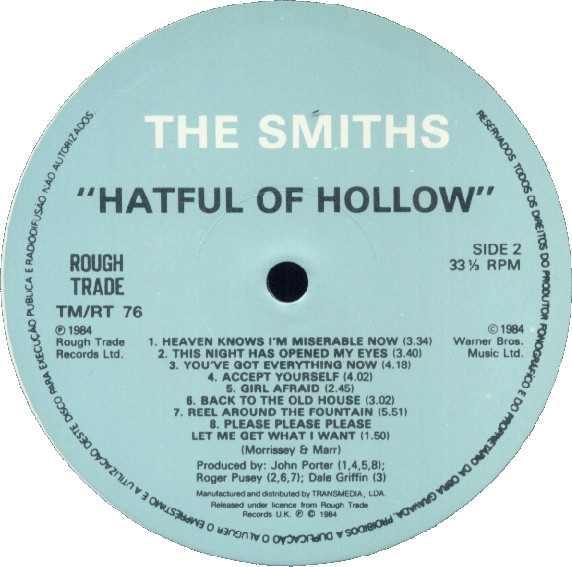 The Smiths - Hatful Of Hollow | Rough Trade (TM/RT 76) - 6