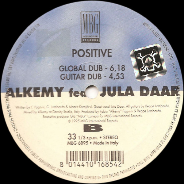 Alkemy Feat. Jula Daar - Positive | MBG International Records (MBG 6895) - 2 Alkemy Feat. Jula Daar - Positive | MBG International Records (MBG 6895) - 2