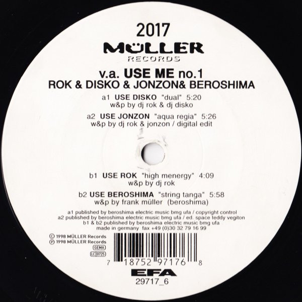 Various - Use Me No. 1 | Müller Records (MÜLLER 2017) - main Various - Use Me No. 1 | Müller Records (MÜLLER 2017) - main