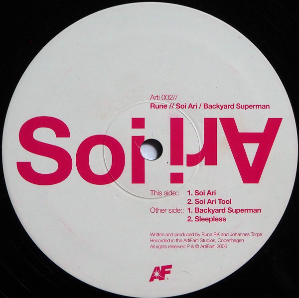 Rune - Soi Ari / Backyard Superman | ArtiFarti Records (Arti 002) - main Rune - Soi Ari / Backyard Superman | ArtiFarti Records (Arti 002) - main