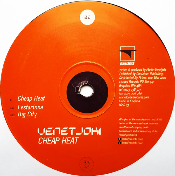 Venetjoki - Cheap Heat | Loaded Records (LOAD 73) - 4