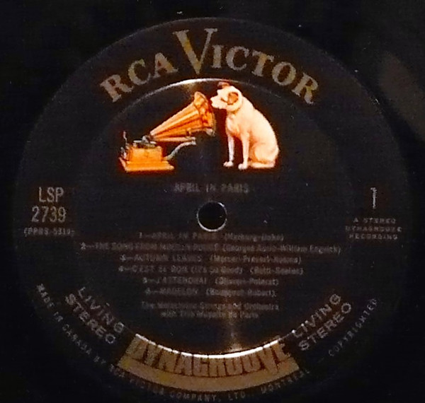 The Melachrino Strings And Orchestra With Trio Musette de Paris - April In Paris | RCA Victor (LSP-2739) - 3 The Melachrino Strings And Orchestra With Trio Musette de Paris - April In Paris | RCA Victor (LSP-2739) - 3