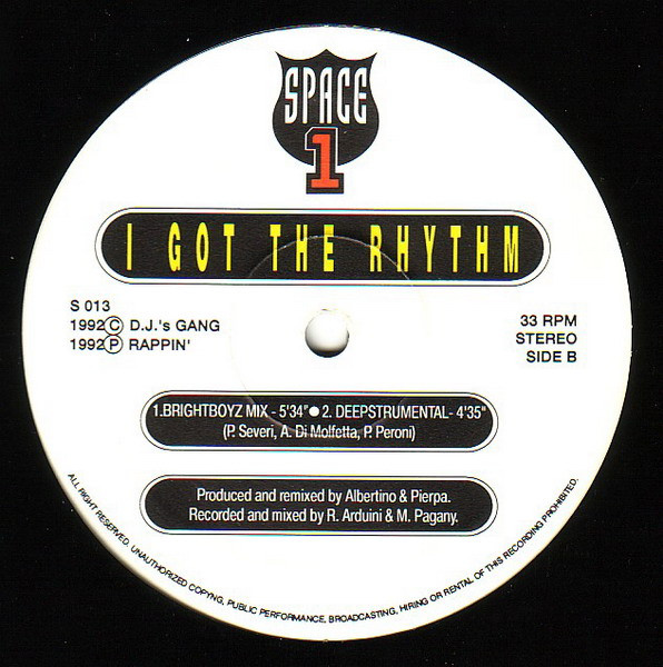 Space 1 - I Got The Rhythm | Rappin' Records (S 013) - 3 Space 1 - I Got The Rhythm | Rappin' Records (S 013) - 3