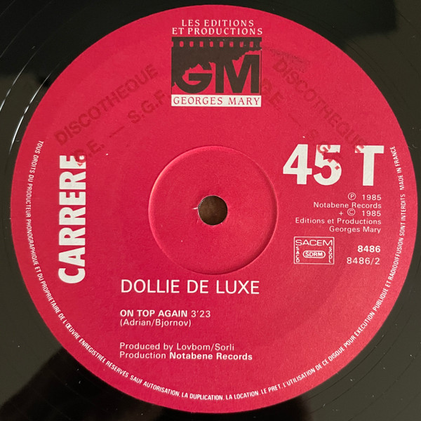 Dollie De Luxe - Queen Of The Night / Satisfaction | Carrere (8486) - 3