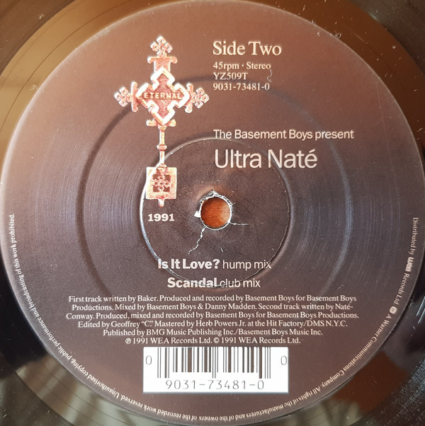 The Basement Boys Present Ultra Naté - Is It Love? / Scandal | Eternal (YZ509T) - 4