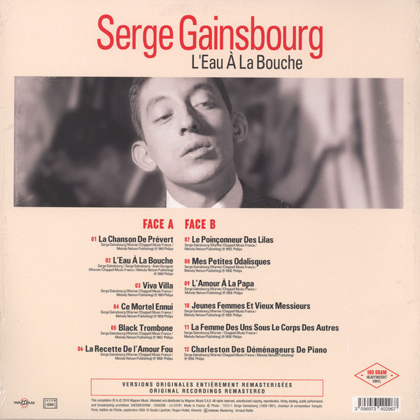 Serge Gainsbourg - L'Eau À La Bouche | Wagram Music (3340296) - 2