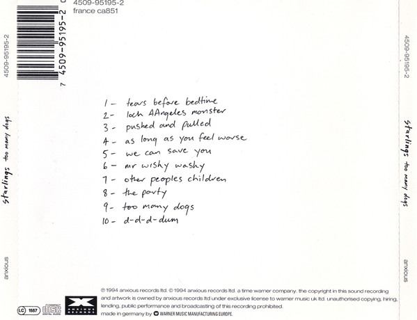 Starlings - Too Many Dogs | Anxious Records (4509-95195-2) - 2