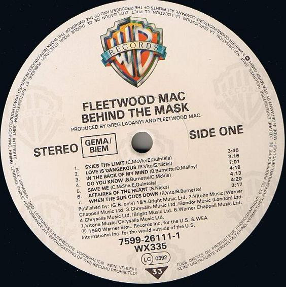 Fleetwood Mac - Behind The Mask | Warner Bros. Records (7599-26111-1) - 3