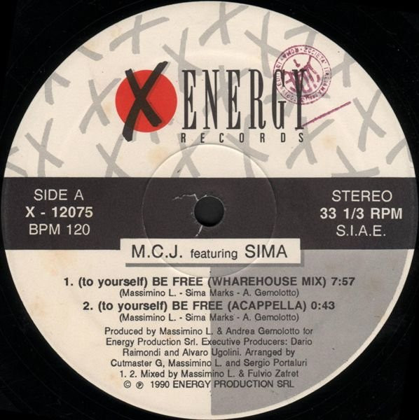M.C.J. Featuring Sima - (To Yourself) Be Free | X-Energy Records (X-12075) - 3 M.C.J. Featuring Sima - (To Yourself) Be Free | X-Energy Records (X-12075) - 3