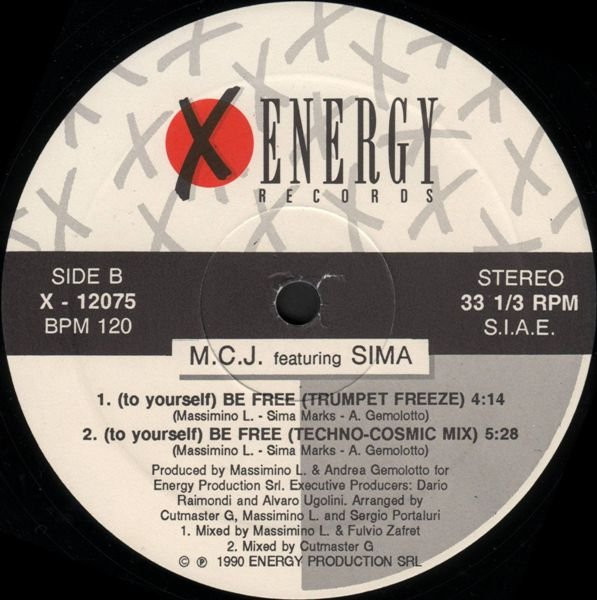 M.C.J. Featuring Sima - (To Yourself) Be Free | X-Energy Records (X-12075) - 4 M.C.J. Featuring Sima - (To Yourself) Be Free | X-Energy Records (X-12075) - 4
