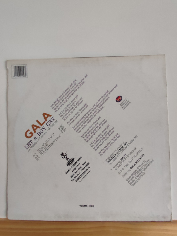 Gala - Let A Boy Cry | Vendetta Records (VENMX 80) - 4