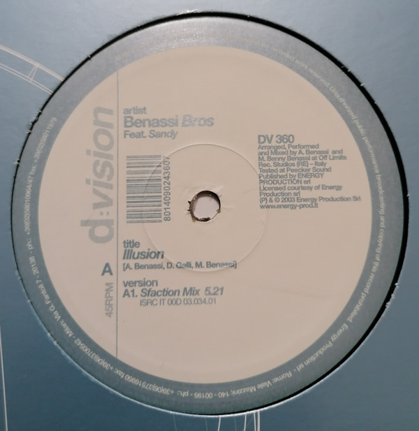 Benassi Bros  &  Sandy - Illusion | D:vision Records (DV 360) - 2