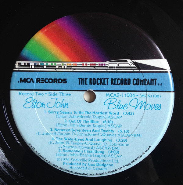 Elton John - Blue Moves | The Rocket Record Company (MCA2-11004) - 11 Elton John - Blue Moves | The Rocket Record Company (MCA2-11004) - 11