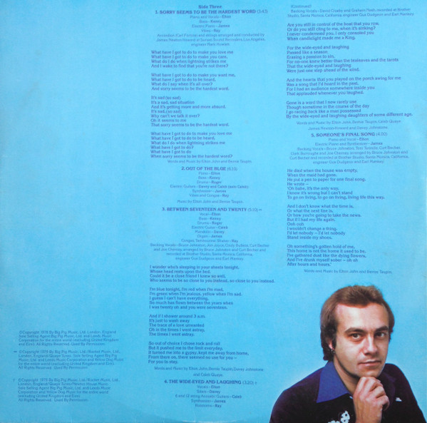 Elton John - Blue Moves | The Rocket Record Company (MCA2-11004) - 7 Elton John - Blue Moves | The Rocket Record Company (MCA2-11004) - 7